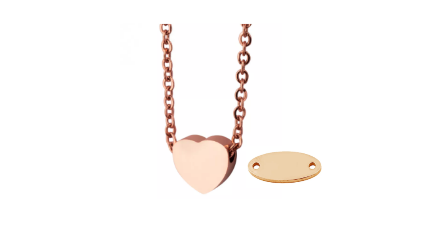 Rose Gold Stainless Steel Heart Necklace