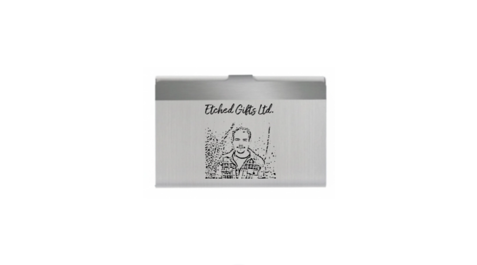 Metal Business Card Holder Silver